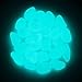 CCOQUS 100 Pcs Brighter Glow in the Dark Garden Pebbles,Decorative Glowing Stones for Walkway Yard,Fishbowl and Decor