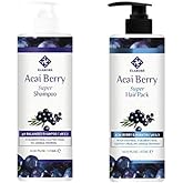 Elabore Acai Berry Super Hair Pack & Shampoo Set 16.06fl.oz/ 475ml