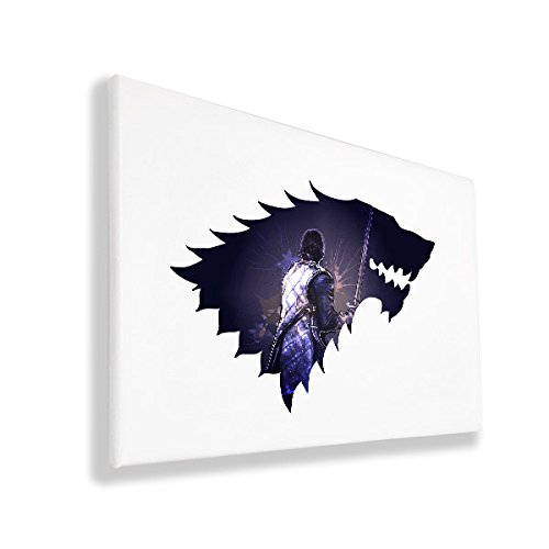 Original Art Inspired by Game of Thrones Jon Snow 12" x 16" Printed Wall Canvas