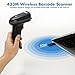 433Mhz Wireless Barcode Scanner, SLYPNOS Handheld Barcode Reader with 473.5 Yard Long Transmission Range Portable Rechargeable Bar Code Scanner with USB Receiver for Store Supermarket Warehouse