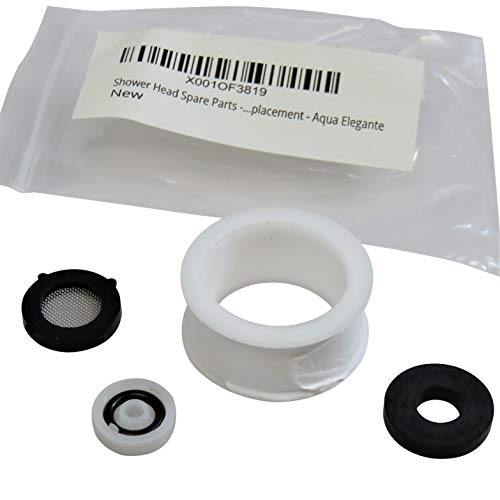 Shower Head Spare Parts Flow Restrictor, Mesh Screen Black Rubber