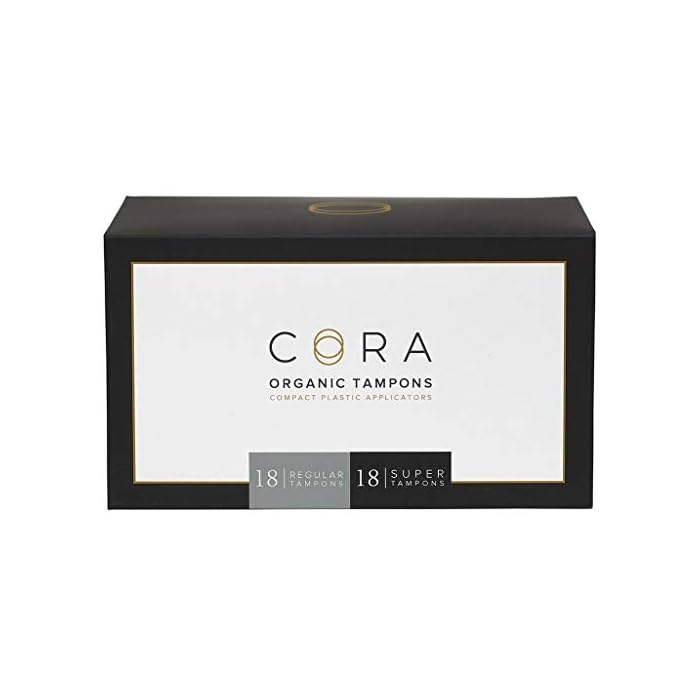 Cora Organic Cotton Unscented Tampons with BPA-Free Plastic Compact Applicator; Chlorine & Toxin Free - Variety Pack…
