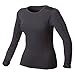 100% Merino Wool - Women's Midweight Base Layer - Long Sleeve Crew - Black - Small