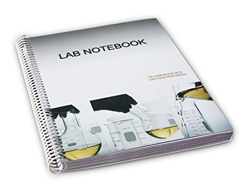 BARBAKAM Lab Notebook 50 Carbonless Pages Spiral Bound (Copy Page Perforated)