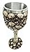 Ebros Day of The Dead Ossuary Skulls Wine Goblet With Skeletal Spine Stem Mountain Heap Of Human Skull Sacrifice Wine Chalice As Kitchen Decorative Halloween Party Centerpiece Accessory