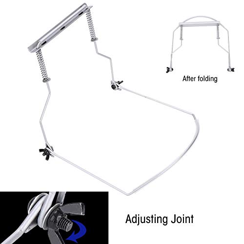Alomejor Durable Adjustable Metal 10 Holes Harmonica Neck Holder Rack Support Accessory