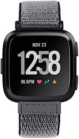 Guidan Magic Sticker+Milanese Mesh Loop+Nylon+Adjustable Replacement Strap Wrist Band For Fitbit Versa(Large)