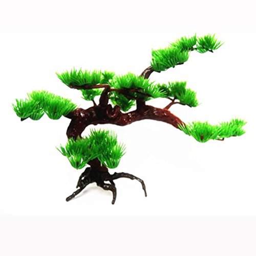 Anshinto Aquatic Animals Rockery Miniascape Aquarium Artificial Pine Trees Water Plants Aquarium Ornament (B)