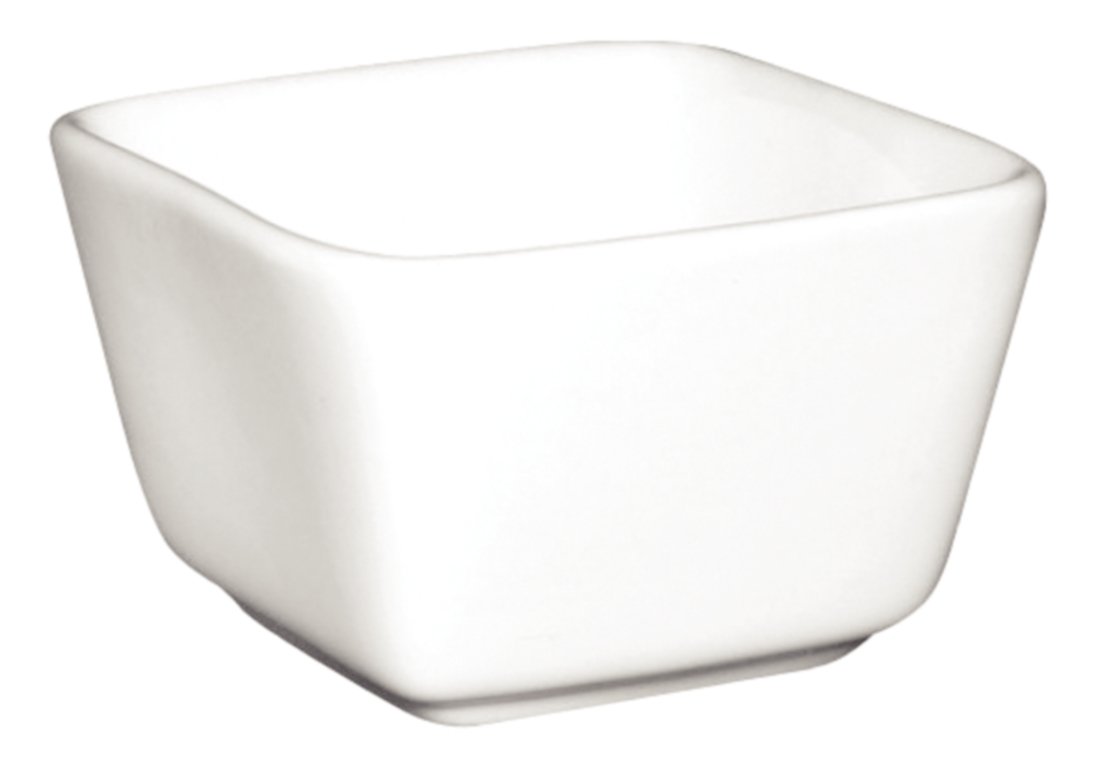 Olympia Whiteware Tall Square Mini Dishes 75mm Porcelain Serving Bowls 12pc
