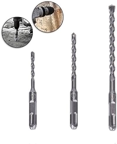 Masonry Drill Bit Set, Ankoow 3Pcs 6/8/10mm Tungsten Steel Square Shank Drilling Tools For Bricks Walls/ Concrete Walls/ Load-bearing Walls/Stones