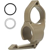 Wapealy Tactical Flashlight Ring Holder with Pocket Clip, Durable and Portable, Suitable for LED Flashlights, Tan