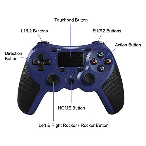 Game Controller for PS4, STOGA Wireless Pro Controller Wireless Controller Playstation 4 Remote Gampad Compatible with PS4 - Thumbnail 2