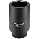 Carbyne 1/2-Inch Drive 34 mm Deep Impact Socket, 6-Point | Chrome Molybdenum Steel
