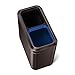 simplehuman 20 Liter / 5.3 Gallon Dual Compartment Recycling Can, Slim Open Top Office Trash Can, Commercial Grade Heavy Gauge Small Trash Can, Dark Bronze Stainless Steel