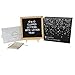 Black Felt Letter Board Set 10X10-346 CLIPPED White Plastic Changeable Letters, Numbers and Symbols- Oak Wooden Frame, Wall Mount, Easel- Bonus Letters Organizer Tray+Letter Pouch|By Papervera