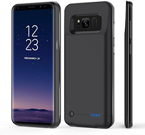 Galaxy S8 Battery Case,WingYeah Ultra Slim Portable Charger Galaxy S8 Charging Case 4200mAh Extended Battery Pack Power Cases Juice Bank Cover (Black)- 5.8 inch