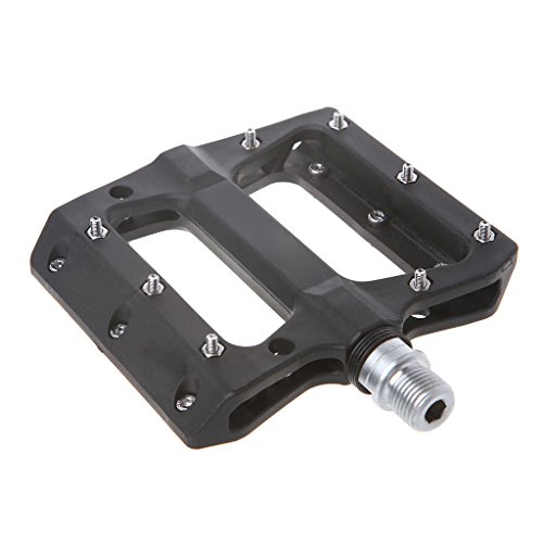 ULKEME Bicycle Pedal Cycling With Anti Slip Platform Alloy Nylon For Mountain Road Bike black