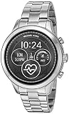 Michael Kors Women's Access Runway Touchscreen Watch with Stainless Steel Strap, SilverTone, 17 (Model: MKT5044)