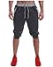 MODCHOK Men's 3/4 Jogger Capri Pants Sport Shorts Elastic Sweatpants Running Trouser with Pockets