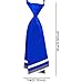 GZZOU Woman Tie, Ladies Fashion Solid Color Pre-Tie School Style Silk Necktie (Blue)
