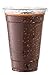 100-Pack Disposable Hard Plastic Cups with Flat Lids –16 oz - Crystal Clear Drink Cups – Hole for Straws – Ideal Cups for Water Fountains, Parties, Festivals, Kiosk, On the Go’