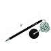 Secure Counter Pen with Adhesive Base & Metal Chain - Black Ink - Medium Point (5 Pack)