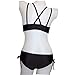 Canserin Women Sexy Bandage Push-up Padded Bikini Set (L, Black)