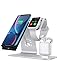 Bestand 3 in 1 Aluminum Wireless Charging Stand for Apple iWatch, Charging Station for Airpods, Qi Fast Wireless Charger Dock for Apple iWatch/iPhone X/8 Plus/8, Samsung S8 and Other Qi-Enabled Device
