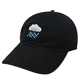 City Hunter C104 Rain Cloud Cotton Baseball Cap 9 Colors (Big Black)