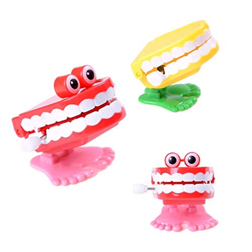 DishyKooker 1Pcs Cute Spring Dental Tooth Wind-up Toy Dentist Walking Babbling Teeth Clockwork Toys Gift Random Style Random