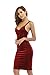 Carprinass Women's Sleeveless Bodycon Midi Dress Velvet Club Bandage Dress