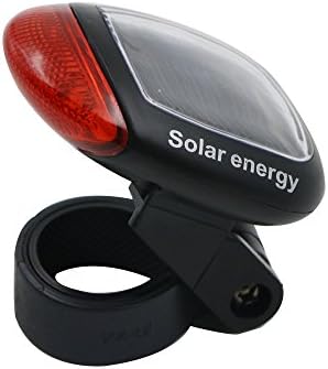 KSWIN Solar Powered Bicycle Rear Light 2 LED Lights 3 Modes Strong Penetration