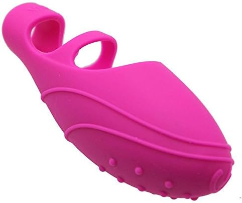 Soft Silicone Powerful Put-On Finger Sleeve Massager Small Size Magic Vibrating Massage Stick (Pink 3)