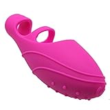 Soft Silicone Powerful Put-On Finger Sleeve Massager Small Size Magic Vibrating Massage Stick (Pink)