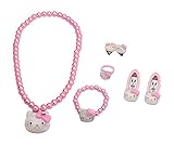 Adorable Kitty Faux Pearl Girl Jewelry 7-piece Set (Pink)