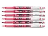 Pilot Precise P-700 Gel Ink Rolling Ball Pens, Fine Point, Red Ink, 6 Pens