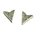 HHH Design Antique Silver Finish Fancy Scrolled Western Collar Tip, 32x35mm