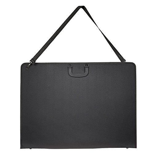 Art Portfolio Case - Artist Portfolios Case - Artist Carrying Case with Shoulder Strap, Black, 29.2 x 21.5 x 1.5 Inches