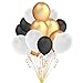 Aquila 100 Gold Black & White Pearl Balloons - 12