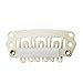 YONNA 12pcs U Shape Iron Snap Clips For Feather Hair Extensions Wigs Weft Beige Color