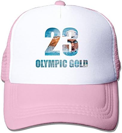 MP Michael Phelps 23 Gold Pink Snapback Mesh Trucker Cap