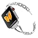 Moretek Silver Bands for Apple Watch 42mm Stainless Steel Metal Replacement Bracelet Classic Band for Apple Watch 42 MM Strap Series 3 Series 2 Series 1 (Fine Silver 42mm)
