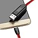 High Speed USB Charging Cable for Android. Compact 4 Ft, Overcharge Protection, Programmable Timer Protects Battery & Extends Life. 2 Designs for Samsung, HTC, Motorola, Nokia, Kindle & - (micro plug)
