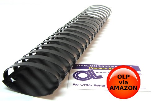 1-1/4-inch Black Plastic Comb Binding Spines Qty 100 32mm 19 Loop