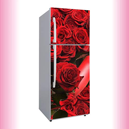 Byte Shop red Rose Colourful Flower Fridge Wallpaper Poster Adhesive