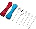 Bekith 6 Piece Stainless Steel Utensil Set (Knife, Fork, Spoon) Lightweight, Travel Flatware Set / Camping Cutlery Set with 2 Neoprene Cases