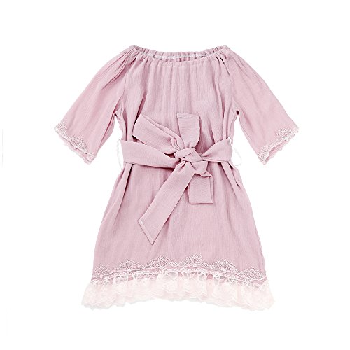 Flofallzique Toddler Girls Clothes Princess Casual Sundress Pink Ruffle Dresses