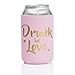 ASUSA Drunk in Love & Just Drunk Bachlorette Party Drink Coolers - 11 pcs Set Bridal Showers & Bachlorette Parties Can Sleeve, Party Favor Beverage Insulators, Bridesmaid Gifts