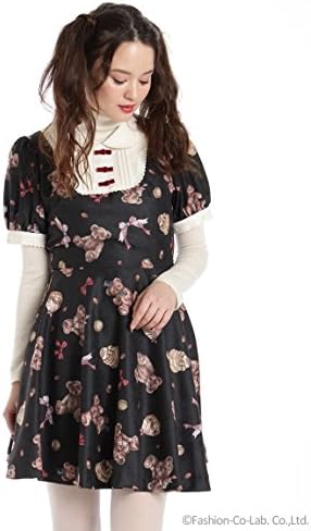 Amazon Co Jp Secret Honey シークレットハニー くま柄ワンピース クロ M 服 ファッション小物