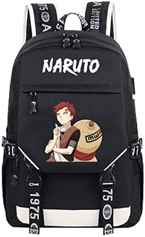 Naruto Fashion Charging Backpack Travel Bag Computer Bag Student Canvas Backpack Printed Daypack